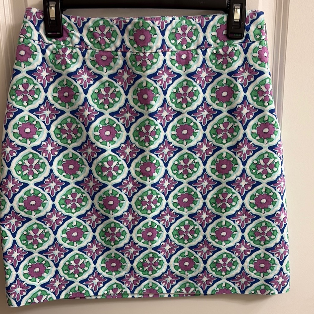 Talbots Pink and Green Pencil Skirt Mini Resort Wear